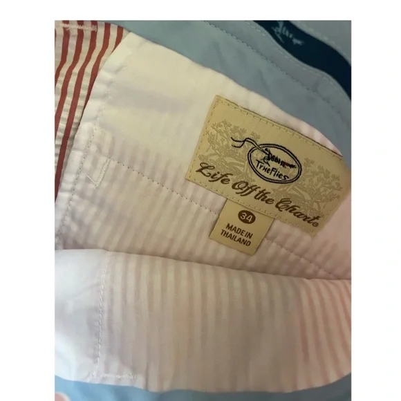 NWT! Red Seer Sucker Mens Shorts - Picture 6 of 8